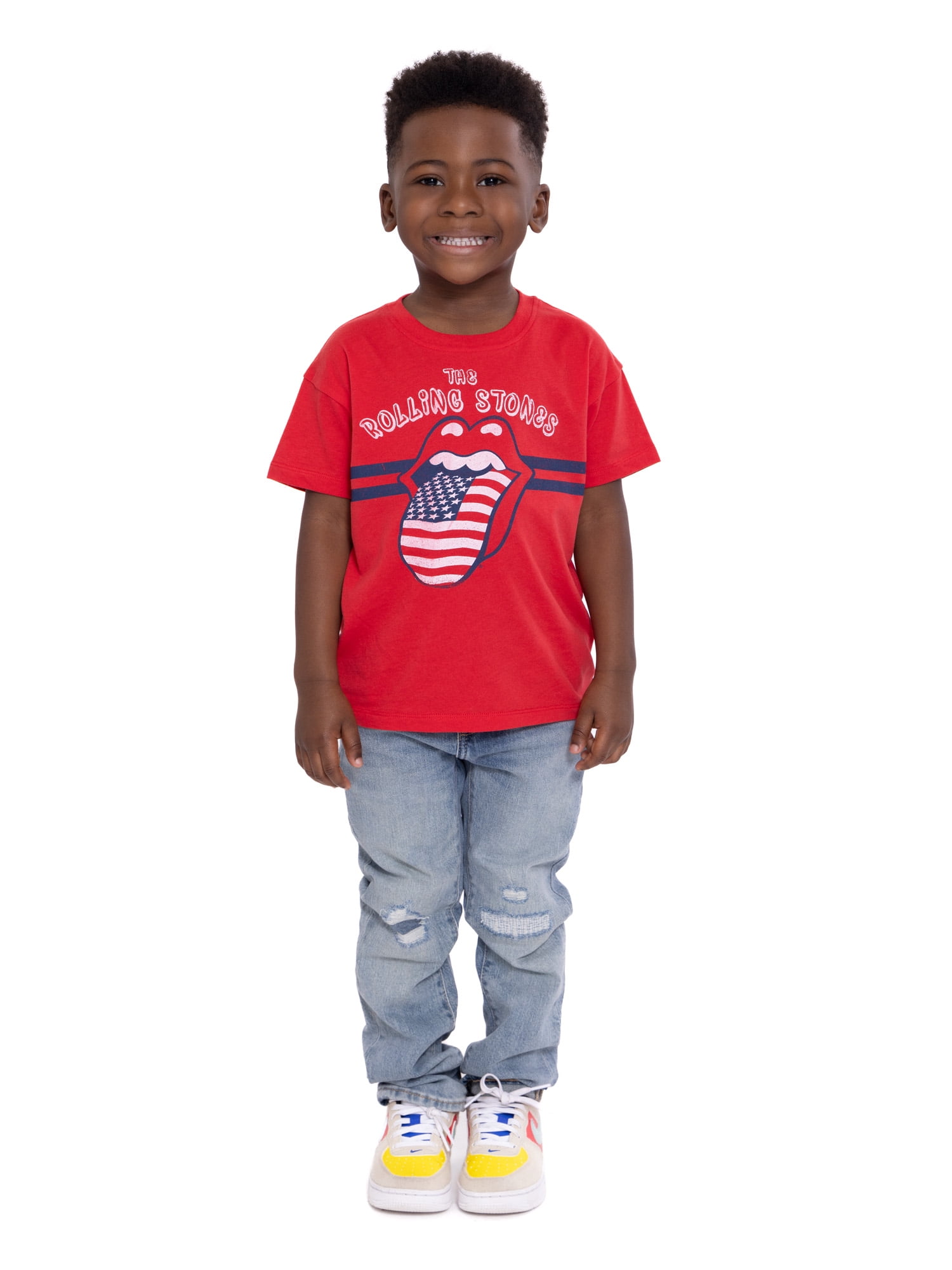 The Rolling Stones Toddler Boys or Girls Short Sleeve Americana Crewneck T-Shirt, Sizes 12M-5T