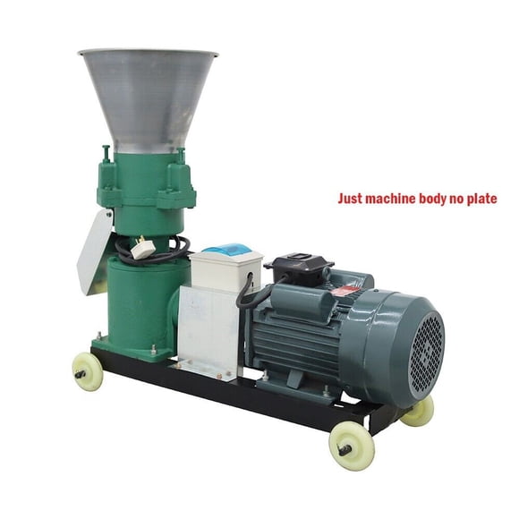 Animal Feed Pellet Mill Machine Body Electric Feed Pelletizer Body without Grinding Discs 3 Rollers 220V