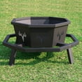 thumbnail image 6 of Meteorleg 35 Inch Octagonal Fire Pit,Outdoor Fire Pit,Wood Burning Firepit,Bonfire Fire Pit,Firepits for Outside,Camping, Backyard, Patio,Bonfire, 6 of 9