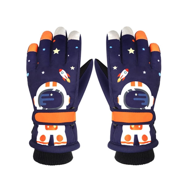 Guantes De Nieve Para Niños, Guantes De Nieve Forrados Con Forro Polar Para Invierno, Guantes De Esquí A Prueba De Viento Con Pantalla Táctil Para Niñas Y Niños, Guantes De Nieve Para Niños Serendint AP006639-01