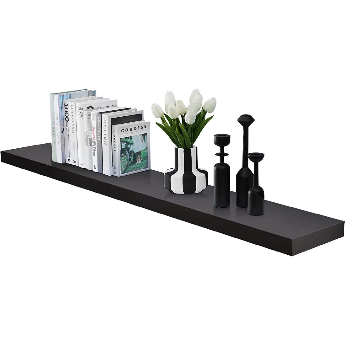 Espresso Mission Floating Shelves for Wall, Bathroom Wall Mount Shelves