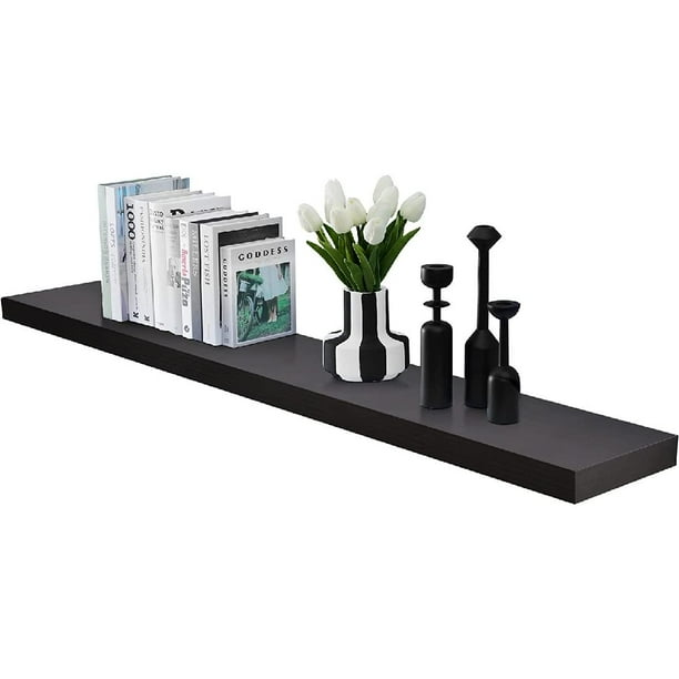 Espresso Mission Floating Shelves for Wall, Bathroom Wall Mount Shelves ...