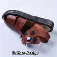 thumbnail image 3 of Kids Fashion Solid Color Breathable Sandals, Lightweight Non-Slip Sandals for Indoor Outdoor Beach, Spring and Summer, 3 of 5