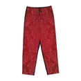 thumbnail image 6 of Uemuo Vintage Burgundy Pattern Women's Wide Leg Palazzo Lounge Pants with Pockets Light Weight Loose Comfy Casual Pajama Pants-XX-Large, 6 of 9