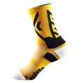 thumbnail image 1 of Yellow Socks Basketball Socks Cushioned Athletic Sports Crew Socks for Men & Women, 1 of 3