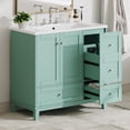 thumbnail image 2 of 36 Inch Modern Bathroom Vanity with Sink and USB Charging - Sleek Design, Various Color Options, Stable Construction, Ample Storage, Assembly Required, 2 of 27