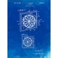 thumbnail image 2 of Borders, Cole 25x32 Black Ornate Wood Framed with Double Matting Museum Art Print Titled - PP625-Faded Blueprint Dart Board 1936 Patent Poster, 2 of 4