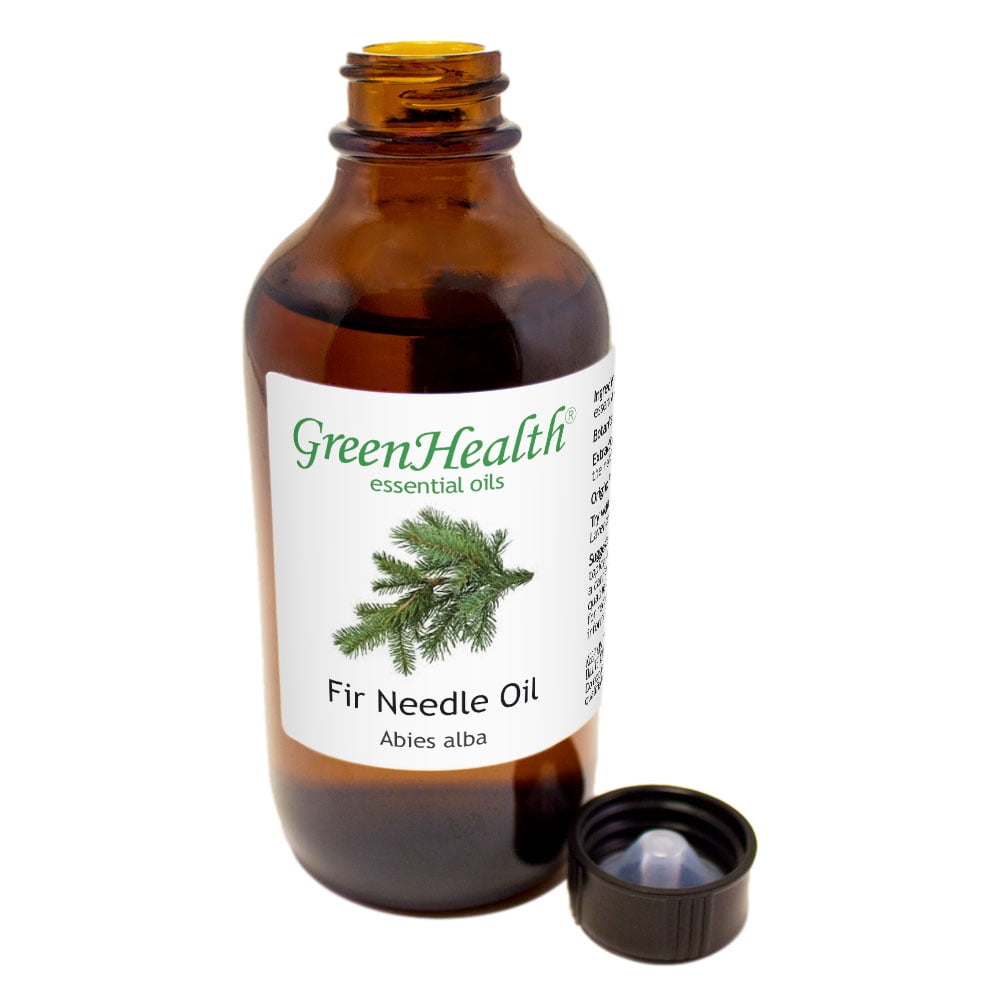 Fir Needle Essential Oil - 4 fl oz (118 ml) Glass Bottle w/ Cap - 100% Pure Essential Oil by GreenHealth