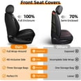 thumbnail image 6 of Seat Covers Fit for Toyota Tacoma: 2005-2023 Full Set Fit for Toyota Tacoma Truck Double Crew Cab Semi-Custom Car Seat Covers Faux Leather Automotive Seat Cushion Protectors, 6 of 7