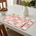 thumbnail image 6 of Placemat, Pioneer Flower Floral Print Pattern Place Mats Table Mat Set Of 2, PVC Washable Placemats for Party Kitchen Dining Decoration, 18x12 Inch, Fade Resistant, 6 of 6