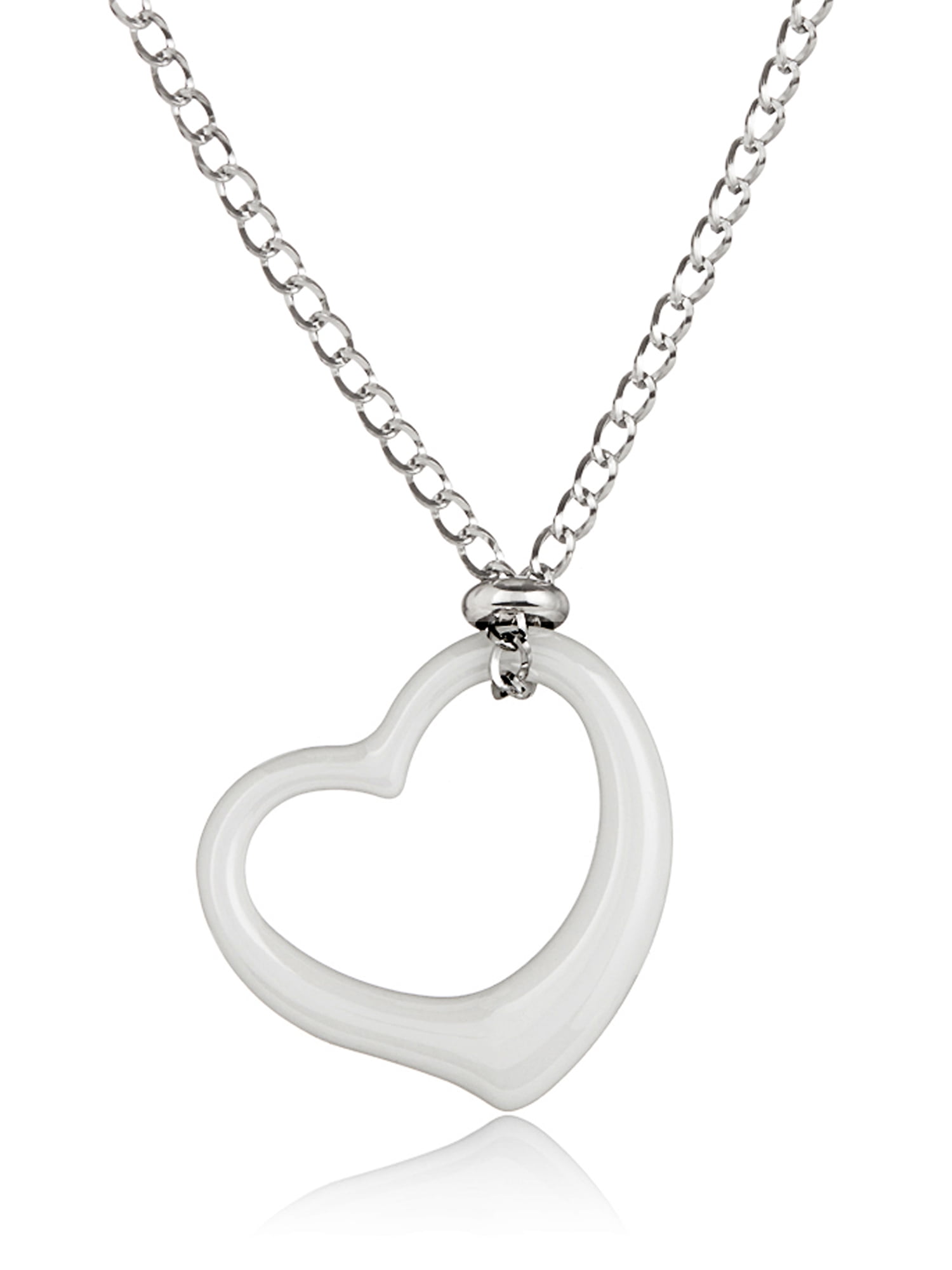 Ceramic Heart Stainless Steel Pendant 