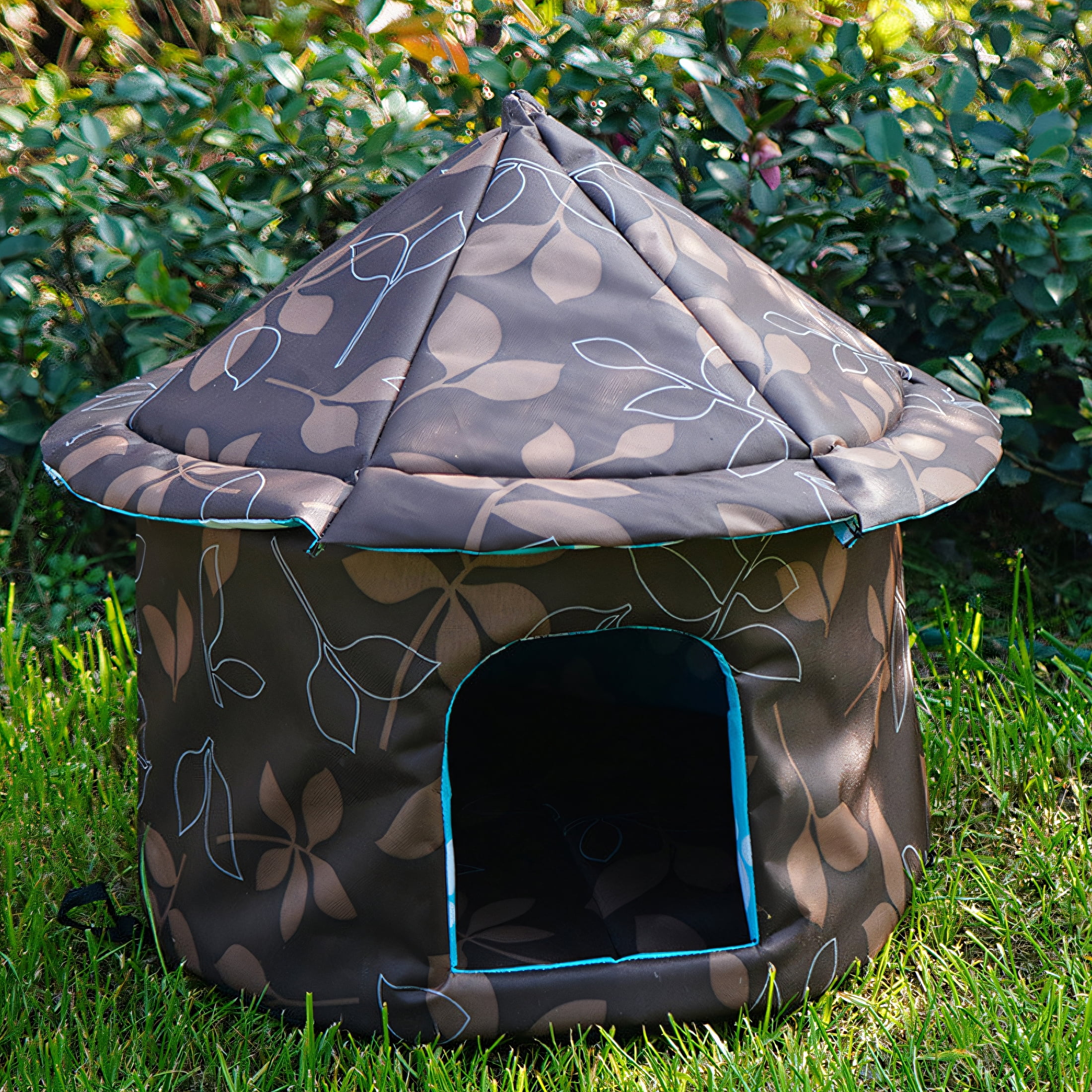 BESTSKY Cat House,Sturdy Cat Houses for Outdoor Cats,Green Camouflage Outdoor Cat House,S