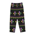 thumbnail image 4 of Kll Womens Mardi Gras Fleur De Lis Print Pajama Pants Soft Pajama Bottoms For Women Cozy Lounge Pants, 4 of 9
