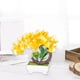 thumbnail image 4 of Planta artificial en maceta | Simulación Ramo de flores con jarrón - Decoración floral de mesa de salón interior | 20x21x15 cm, Material plástico | 1 ud, Rosa/Amarillo, 4 of 6