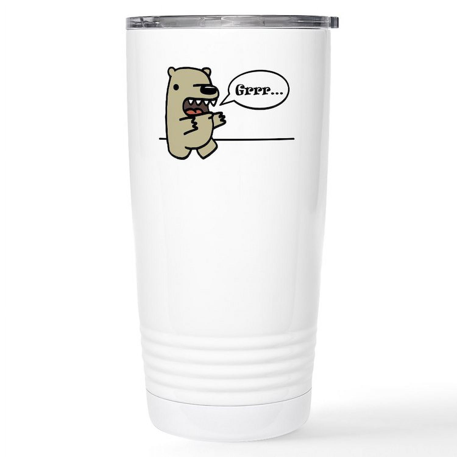 CafePress - Grizzly Bear Stainless Steel Travel Mug - Insulated Stainless Steel Travel Tumbler 20 oz.