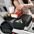 thumbnail image 3 of Car Armrest Riser Pad with Wireless Charging, Nappa Leather Console Organizer, Dual Cup Holders, Side Pocket Storage for Enhanced Driving Comfort & Phone Power, 3 of 8