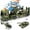 Army Green, variant on 3 in 1 Large Military Truck Toys, 25.6" Semi Flatbed Truck Toy with Helicopters and Tank, Friction Powered Military Transport Vehicles Toy with Lights & Sounds