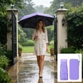 thumbnail image 6 of Voglyf Mini Travel Folding Umbrella, Small Compact and Lightweight, Pocket Size Sun Rain Umbrella, Portable Windproof Small Parasol with Storage for Women Men Travel Outdoor Carry Gift,Purple, 6 of 8