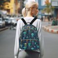 thumbnail image 7 of FORMRS Mini Backpack Purse for Women Quilted Travel Daypack Casual Shoulder Bag, Green Jellyfish Pattern, 7 of 7