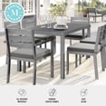 thumbnail image 5 of Martha Stewart 62" Indoor-Outdoor Patio Table with Gray Brushed Woodgrain Aluminum Finish, 5 of 11