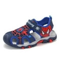 thumbnail image 2 of Sandalias de verano de dibujos animados de Disney para niños, sandalias de superhéroe para niños pequeños, sandalias deportivas ortopédicas de cuero pu para bebés, sandalias de playa para niños 26 Gao Jinjia LED, 2 of 2