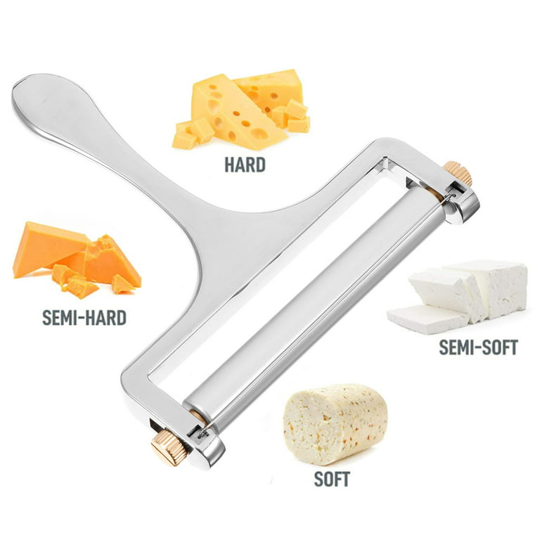 TOPULORS RNAB07SR19MT8 stainless steel cheese slicer,adjustable thickness  wire cheese cutter perfectly for kitchen cooking