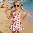 thumbnail image 3 of Xixirimido Heart Shapes Leopard Pink Print Girls One Piece Swimsuits Sleeveless Swim Dress for Girls Skirted Bathing Suit Hawaiian Skirt Swimwear UPF 50+ Sun Protection, 3-4 Years, 3 of 7