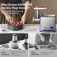 thumbnail image 3 of Picadora de carne eléctrica KEENSTAR 450W de acero inoxidable, 3 of 7
