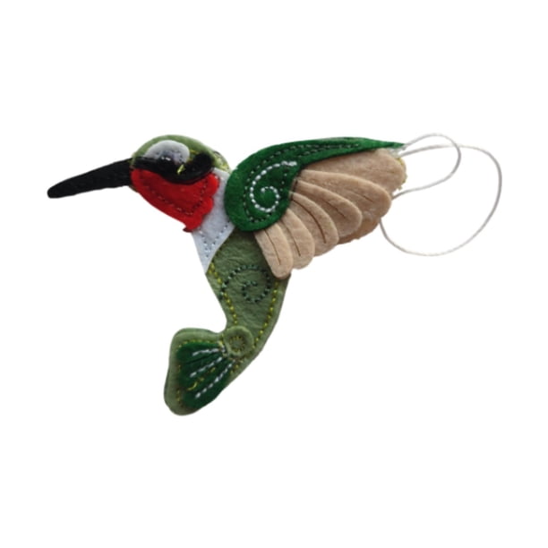 Adorno de pájaro de fieltro, decoración colgante, colección, decoración del hogar, adorno navideño, árbol de Navidad Verde