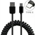 thumbnail image 5 of Type-C Coiled USB Cable w Fast USB Port 18W Car Charger Q1M for Acer Liquid Jade Primo - Alcatel PulseMix, 7, Idol 5S 5 4S - ASUS Zenfone V Live, ROG Phone, AR 6 5z 4 Pro - Blackberry Motion, 5 of 10