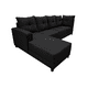 thumbnail image 4 of Sala Esquinera El Bazar Store Freya Negro 275x160 cm Tela Lino Nacional Modular, 4 of 5