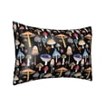 thumbnail image 2 of Disketp Mushrooms And Autumn Leaves Satin Pillowcase For Hair And Skin - Satin Pillow Cases Standard Size 20x30 Inches With Zipper,Gifts For Women Men, 2 of 8