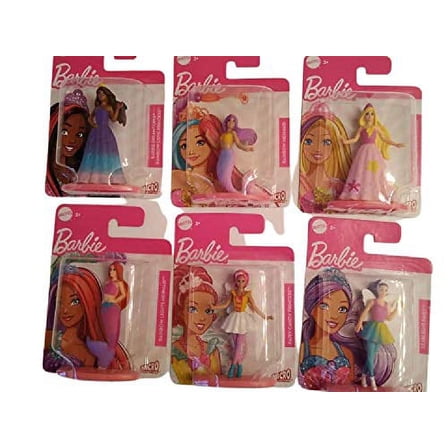 Dreamtopia Cake Topper Bundle of 6 Barbie figures Fairy micro collection Party Supplies Childrens Cake Decorations bundle