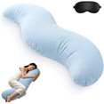 thumbnail image 1 of Pea Pod Body Pillow for Adults, Pea Pod Body Pillow for Side Sleeper Wavy, Soft and Supportive Long Bolster Pillows for Lumbar Support, Bodys Support Pillows for Side Sleepers, 1 of 6
