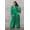 L, variant on STRETCHY SATIN JUMPSUIT WITH LONG PUFFY SLEEVES