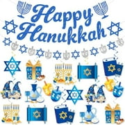Hanukkah Decorations, NO-DIY Chanukah Party Decor includes Happy Hanukkah Banner and Chanukah Decorations Hanging Swirls for Outdoor Indoor Decorations$$Electronics Accessories