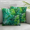 thumbnail image 3 of Jiayy  Patio Pillow Covers ONLY, Fade-Resistant Outdoor Indoor Decorative Throw Pillowcase Shell for Couch Garden Furniture - Green Palm Leaves, 3 of 5