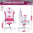 thumbnail image 4 of Techni Sport TSF72 Echo Gaming Chair, White with Pink RTA-TSF72-WHT, 4 of 10