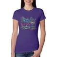 thumbnail image 1 of Wild Bobby, God Grant Me Serenity Courage and Wisdom Prayer Faith, Inspirational/Christian, Women Slim Fit Junior Tee, Purple Rush, Medium, 1 of 3