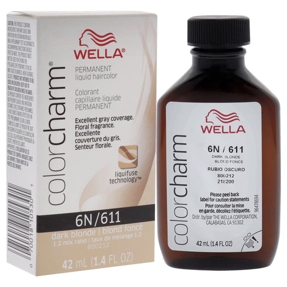 Wella Color Charm Liquid Haircolor - 611 6N Dark Blonde , 1.4 oz Hair Color