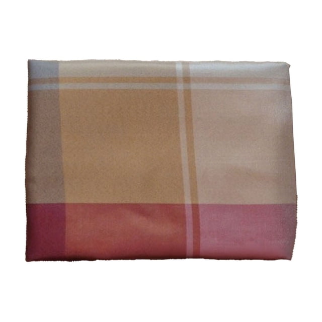 Autumn Fall Thanksgiving Checkered Tablecloth Round Washable Stain Resistant Polyester Table Cover Rustic Farmhouse Kitchen Dining Decor Holiday Party Dinner