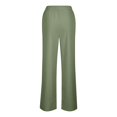 thumbnail image 4 of yunLCZ Pants Plus Size for Women Women's Pure Color Fashionable Casual Imitation Linen Pocket Strap Pants Work Clothes for Office, 4 of 4