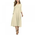 thumbnail image 1 of Robe Mi-Longue Mi-Longue Manches 3/4 pour Femme, 1 of 5