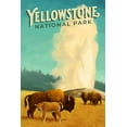 thumbnail image 3 of 15 fl oz Ceramic Mug, Yellowstone National Park, Old Faithful and Bison, Oil Painting, Dishwasher & Microwave Safe, 3 of 3