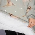 thumbnail image 3 of Oversized Wearable Blanket Hoodie,Labrador Dog Sherpa Blanket Hoodie with Super Pockets,Super Warm Fuzzy Pullover for Women & Men, 3 of 6