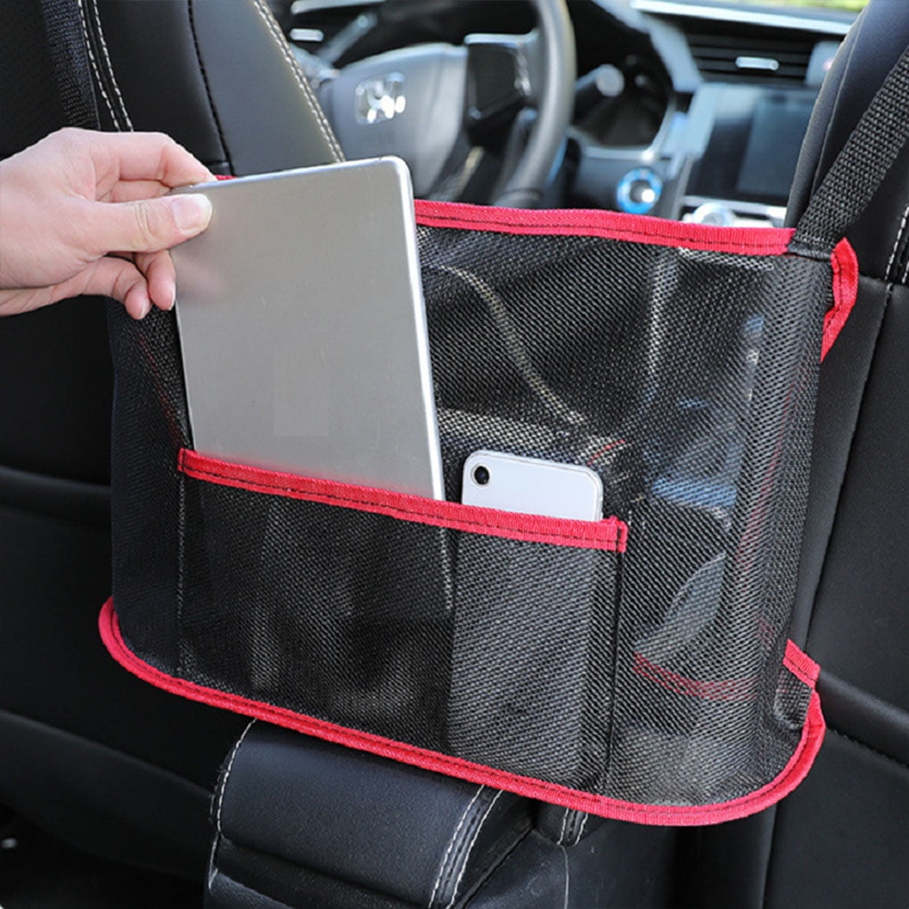 Car Handbag Holder, Leather Seat Back Organizer Mesh Large Capacity Bag
