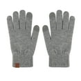 thumbnail image 2 of Inglocry Winter Gloves for Womens and Mens Casual Fashion 2026 Warm Solid Color Gloves Dark Gray 8.6 In, 2 of 3