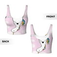 thumbnail image 6 of Uemuo Aerial Yoga for Unicorn Pattern Women's Sports Bra - High Impact Support, Breathable, and Comfortable Athletic Bra for Running, Yoga, and Workouts, 6 of 9