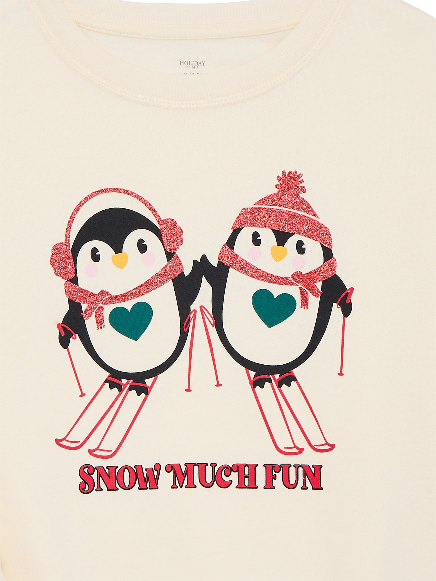 Holiday Time Girls Christmas Fleece Graphic Sweatshirt, Sizes 4-18