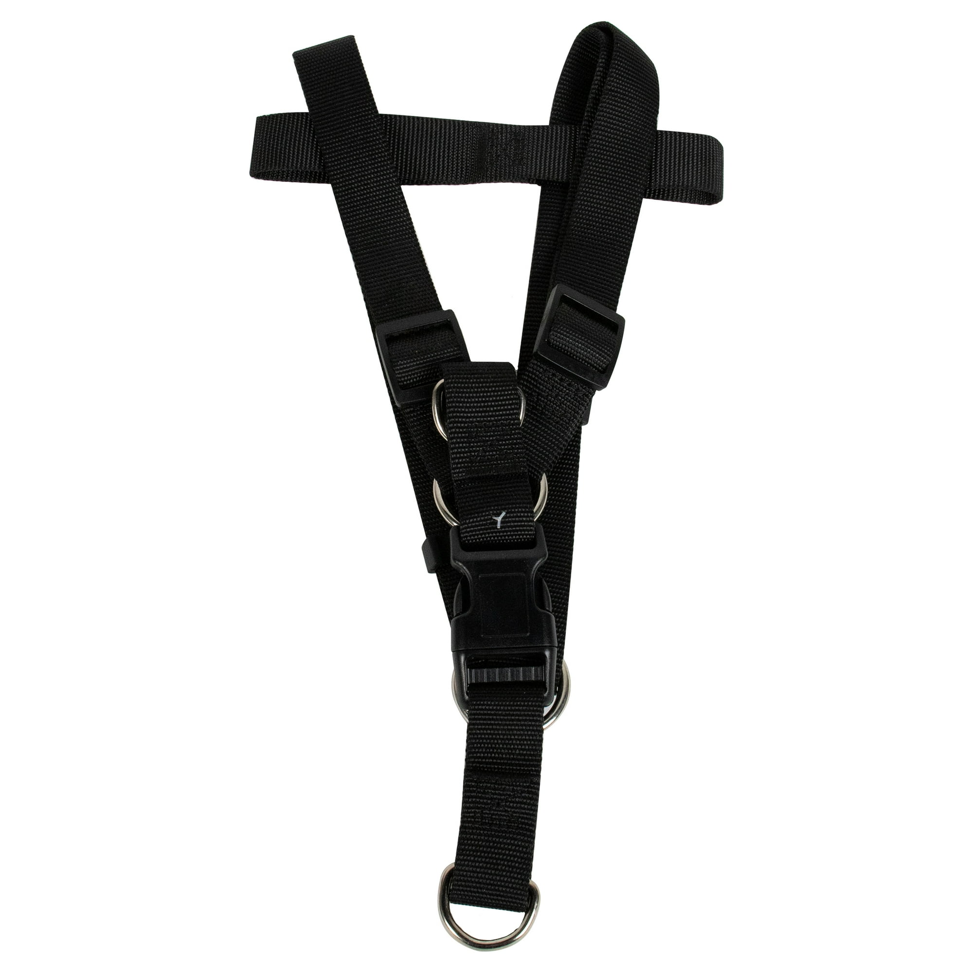 Vibrant Life Nylon Adjustable Step-In Dog Harness, Black, Large